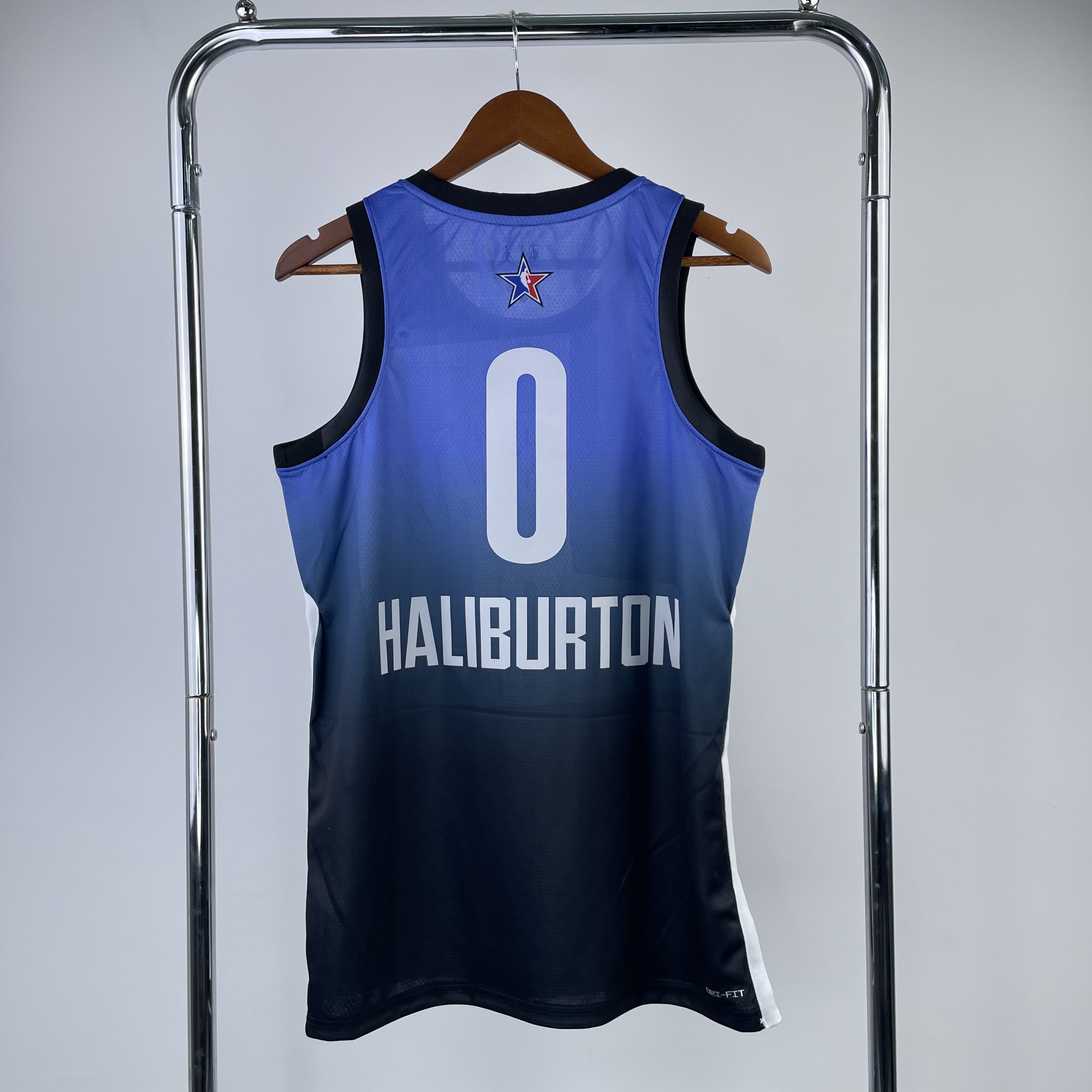 Men Indiana Pacers #0 Haliburton Blue All Star Jordan style Seasons 2023 NBA Jersey->golden state warriors->NBA Jersey